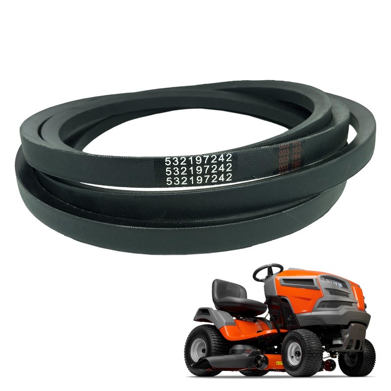CTPOWER Replaces 532197242 Lawn Mower Deck Belt for Husqvarna YTH24V48 YTH24K48 YTH2348 YTA24V48 48 Inch 197242 Craftsman Poulan/Aramid Cord / 138.20 inches - Image 1
